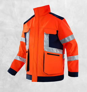 Logo personnalisé veste à coquille souple vêtements de sécurité réfléchissants haute visibilité pour le lieu de travail imperméable coupe-vent chaud confortable - Product Image 2