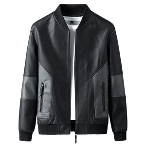 Chaqueta de Cuero Genuino Negra para Hombre de Alta Calidad, Estilo Industrial, Chaqueta de Cuero para Hombre, Talla Personalizada, Ropa Casual, Chaquetas para Hombre - Product Image 1