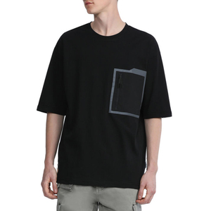 เสื้อยืดคอกลมคุณภาพสูง ผ้าถักเรียบ ทรงหลวม สไตล์สตรีทแวร์ 100% ผ้าฝ้าย ทรงปกติ เป็นมิตรกับสิ่งแวดล้อม ระบายอากาศได้ดี สำหรับผู้ชาย - Product Image 1