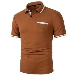 Camiseta Polo de Verano para Hombre, Estilo Urbano, Cuello Camisero, Corte Ajustado Informal, Manga Corta, Color Puro, Secado Rápido, Poliéster - Product Image 4