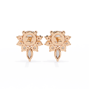 Elegant 14K <b>Rose</b> Yellow White <b>Gold</b> Lab Grown Diamond <b>Earrings</b> VVS VS 0.68CT Cut D E IGI Certified <b>Studs</b> for Weddings Trendy - Product Image 6