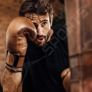 Guantes de boxeo de Cuero 100% Premium de alta calidad, ajuste personalizado para hombres/mujeres para artes marciales y entrenamiento físico - Product Image 6