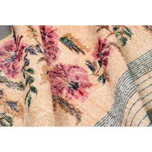 Tapis turc 2,4 x 5,8 pieds, tapis rose à pois en laine - Product Image 5