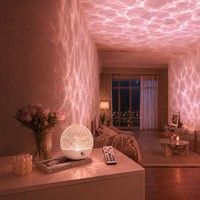 Lampe de table LED à effet d'ondulation d'eau, veilleuse en acrylique, éclairage d'ambiance, commande tactile pour la décoration de chambre à coucher et de chevet