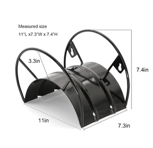 Support de stockage décoratif de tuyau d'eau de mur de maison de couleur noire de conception classique pour des fournitures de jardin support mural de bobine de tuyau d'incendie - Product Image 1