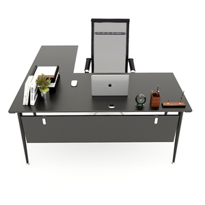L-shaped <b>Desk</b> with <b>Drawer</b> 160x160 Tapered Legs Assembly Required - Product Image 2