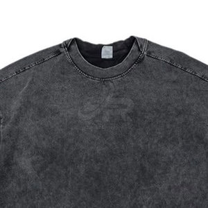 T-shirt délavé à l'acide fabriqué avec des matériaux de haute qualité, tissu en coton léger et doux, collection été, t-shirt délavé à l'acide pour homme - Product Image 6