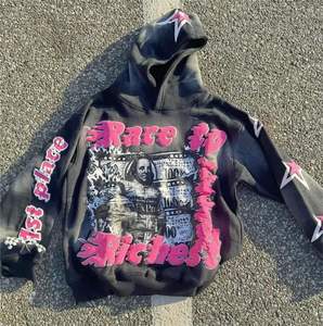 Sweat à capuche personnalisé avec impression 3D pullover unisexe décontracté Street Wear sweats à capuche lourds sérigraphie sweats à capuche - Product Image 3