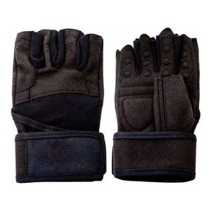 Men Women's Heavy Duty Leather Safety Gym <b>Gloves</b> Durable Comfortable Ventilated <b>Mesh</b> Fabric Sports Cycling Outdoor Casual Use - Product Image 1