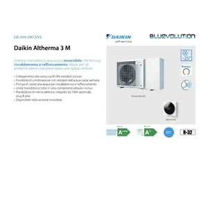 Bomba de Calor Aire-Agua Monobloque Daikin Altherma 3M Ebla 4 kW R32 A+++ para Sistemas HVAC Domésticos - Product Image 3