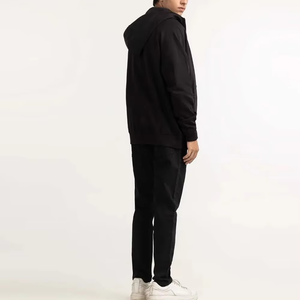 Personalizado de alta calidad Streetwear cremallera hombres sudaderas con capucha cremallera sudaderas con capucha logotipo impreso de gran tamaño 100% algodón sudaderas con capucha para hombres - Product Image 4