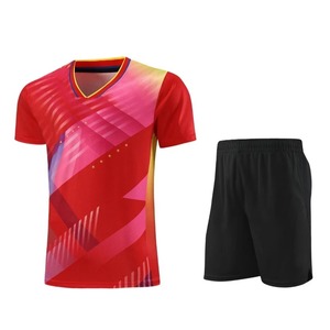 Tenue de tennis imprimée unisexe uniforme pour hommes et femmes séchage rapide nouveau deux tennis de table volley-ball - Product Image 4