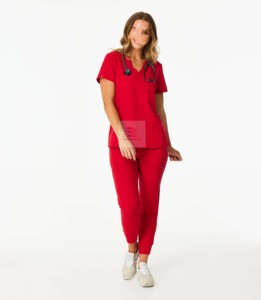 Customized 100% Cotton Breathable Nursing Scrub Knitted Uniform for Clinic & Hospital - Product Image 3