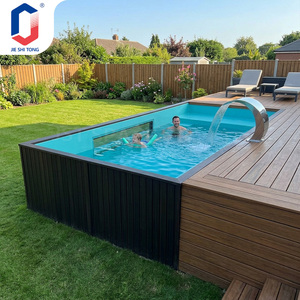Luxury Eco-Friendly Durable Outdoor Swimming <b>Pool</b> with Infinity Edge Integrated Fire Bowl Children-Friendly Design - Product Image 1