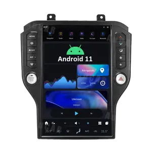AuCar Tesla 14.5 "Android11カーラジオ8G-128GGPSナビゲーションヘッドユニットforFord Mustang2015-2020カーマルチメディアステレオプレーヤー