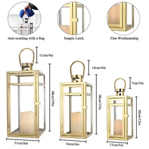 Handmade Metal <b>Bronze</b> Moroccan Hanging Lantern Table Decorative New Design <b>Candle</b> <b>Holder</b> Christmas Garden Decorating Lantern - Product Image 2