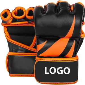 Gants de grappling MMA en cuir de haute qualité 8oz professionnels en gros Logo personnalisé pour les scènes d'arts martiaux et de boxe - Product Image 3