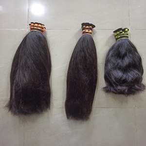Vente en gros d'extensions de cheveux indiens brésiliens à double tirage Les styles de tissage alignés sur les cuticules vierges crues comprennent des boucles afro naturelles - Product Image 1
