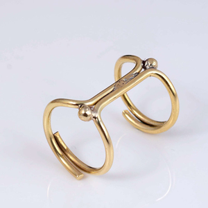 Unique Minimalist Geometric <b>Ring</b> Dainty Brass <b>Ring</b> Women 18k Gold Plated Wire Band <b>Statement</b> Cage Jewelry Wholesale/OEM/ODM - Product Image 6