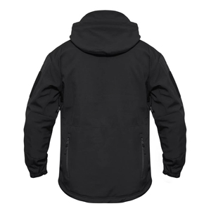 Vestes d'extérieur imperméables d'hiver avec LOGO personnalisé OEM softshell à capuche de couleur noire vente en gros à bas prix - Product Image 2