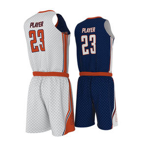 เสื้อบาสเก็ตบอลสำหรับผู้ชายชุดบาสเก็ตบอลสีขาวล้วนแบบปักโลโก้ได้ตามต้องการดีไซน์ล่าสุด - Product Image 5