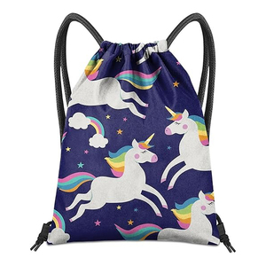 Sac à dos à cordon en polyester 210D 300D 420D 600D imprimé par sublimation avec impression numérique pour sac de sport - Product Image 4