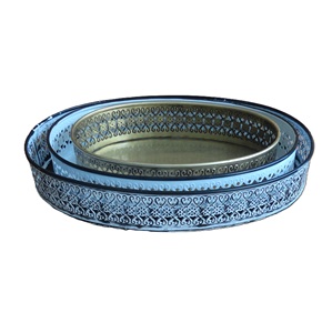 Bandeja de metal con diseño de Arte Moderno Bandeja de hierro estilo navideño para el hogar Restaurante Granja Precio de revendedor-Proveedor indio - Product Image 2