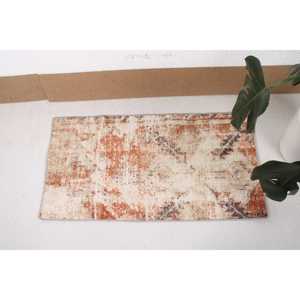 Turkish Small Rug, 1.7x3.3 ft Vintage Rug, <b>Brown</b> <b>Wool</b> Rug - Product Image 3