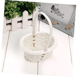 Almacenamiento de flores tejidas de estilo pastoral, diseño multifuncional hecho a mano para decoración del hogar para sala de estar, dormitorio, Oficina - Product Image 3