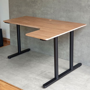 Escritorio Esquinero en Forma de L de Diseño Minimalista TIO HBTO017, 140x100cm, Tablero Integrado de Madera Contrachapada, Patas Ergonómicas de Hierro - Product Image 6