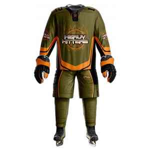 Por encargo del equipo juvenil de hockey sobre hielo desgaste sublimado práctica Jersey uniforme conjunto - Product Image 5