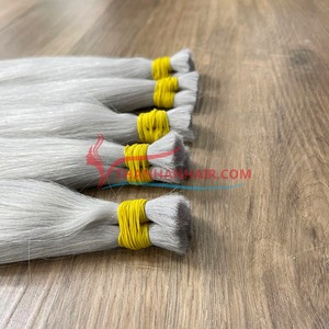 Haute Qualité Platine Couleur Russe Remy Cheveux En Vrac Belle Extensions De Cheveux Raides Toutes Les Couleurs Soyeux Lisse Vietnam Usine - Product Image 2