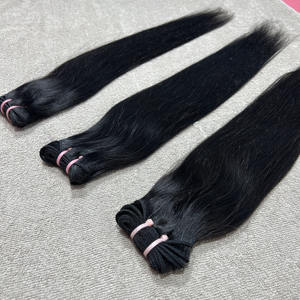 Venta al por mayor Arrow Exim - Paquete de 3 mechones de cabello indio virgen Remy liso de grado 12A, con doble trama a máquina y sin enredos para tejido capilar - Product Image 1