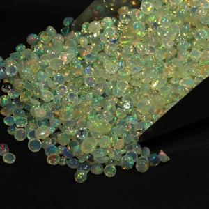 Commercio all'ingrosso lotto di opale naturale etiopico Cabochon 3mm di cristallo rotondo pietre semipreziose di pietra semipreziosa sfuso opale etiopico - Product Image 1