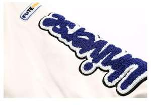 Veste de baseball d'hiver coupe ajustée en tissu de laine imprimé avec logo personnalisé, respirante, à séchage rapide, écologique et coupe-vent - Product Image 6