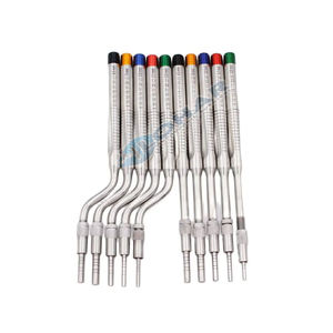 Juego de 10 piezas de instrumentos de osteótomo de implante Dental, herramientas quirúrgicas de dentista curvas y rectas para levantamiento de senos, odontología - Product Image 1