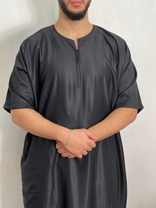 Thobe marocain de qualité supérieure XXL pour hommes, style numérique, Abaya ample en polyester fait à la main, robe anti-rides, nouvelle collection musulmane traditionnelle - Product Image 3