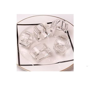 Décoration Rond de serviette en acrylique et taille personnalisée Rond de serviette meilleur diamant poli design Ronds de serviette - Product Image 2