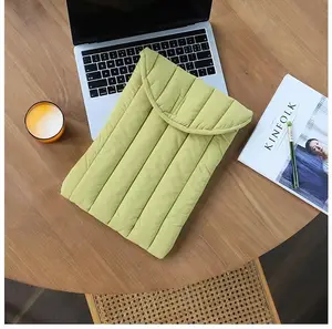 Capa de algodão luxuosa para laptop Fahion, bolsa acolchoada para notebook, capa protetora à prova de choque, bolsa para laptop