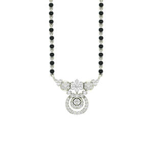 Compre una Cadena de Mangalsutra de Plata Pura con Cuentas Geométricas y Baño de Oro, un Regalo Religioso de Boda para Esposa con Diamantes y Perlas - Product Image 1