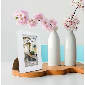 Juego de 5 Marcos de Fotos Blancos de Madera de Pino de 10 x 15 cm, Tipo Flip A3, para Colgar, con Logotipo Personalizable, para Fotos de Uso Doméstico, Tamaño A4 - Product Image 1