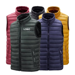 Custom Men's Spring Breathable Puffer Vest Hooded Sleeveless Multi-pockets <b>Body</b> <b>Warmer</b> Jacket OEM ODM Service Available - Product Image 3