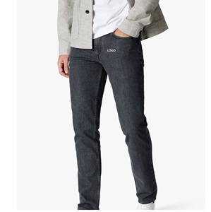 High Quality <b>Grey</b> Jeans Denim Pant Slim Fit <b>Tight</b> Stretchy Breathable Quick Dry Wide Leg Jeans Pant For Men - Product Image 3