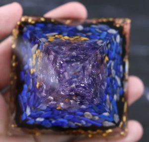 Pyramide d'arbre de vie améthyste énergie Positive Chakra Reiki méditation cristal Orgone pyramide EMF Protection cadeau de guérison - Product Image 5