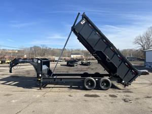 Remolque de descarga lateral alto 2025 Hillcrest 7x16 'para uso agrícola 15900 GVW 40 \ "LADOS ALTOS Capacidad de 12 toneladas con engranaje de motor central - Product Image 4