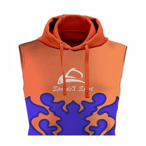 Custom Pullover Sublimation <b>Sleeveless</b> <b>Men</b> <b>Hoodie</b> Shirt Sublimated Hoodies Custom Sublimation - Product Image 3
