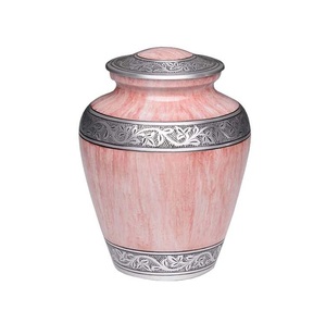 Urnes de crémation commémoratives de vente chaude dessus de dôme d'urne adulte en aluminium avec la conception de travail de feu avec la bonne qualité - Product Image 2