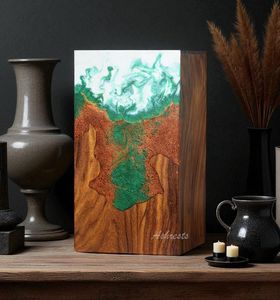 Urne rectangulaire en bois écologique de qualité supérieure pour cendres humaines |   Fait main |   Prix d'usine - Product Image 1