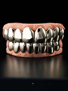 <b>Fine</b> <b>Jewelry</b> Hip Hop Teeth Grills Real Gold Plating Heavy Solid 925 Sterling Silver Fit Deep Cut Teeth Grillz for Teeth - Product Image 6