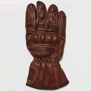 Unisex Genuine Brown Leather Motorbike Racing Gloves Printed Winter Cycling Gloves Touchscreen Fingers for Auto Racing for - Product Image 2